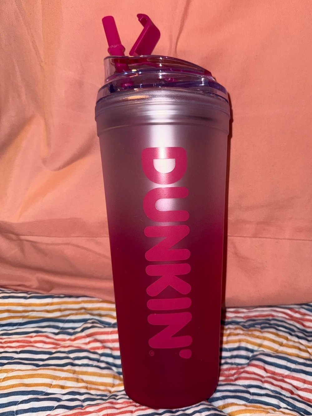 Dunkin' Pink Ombre Reusable Tumbler